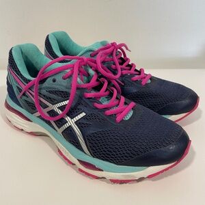 Asics Shoes Gel-Cumulus 18 Fluid Ride blue pink T6C8N running shoe Size 9.5